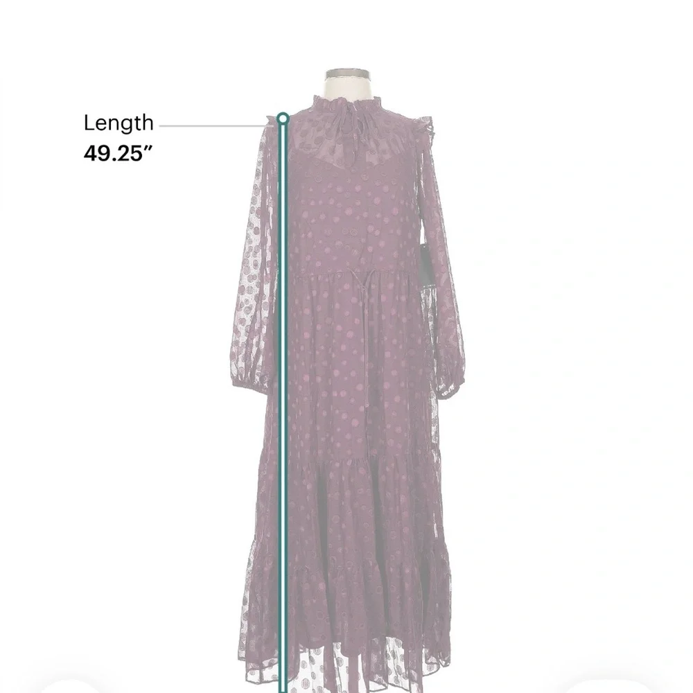 Julia Jordan Burgundy Textured Dress - Picture 4 of 5